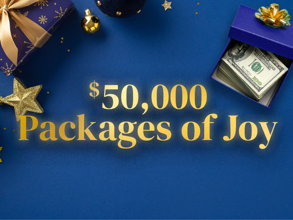$50,000 Packages of Joy